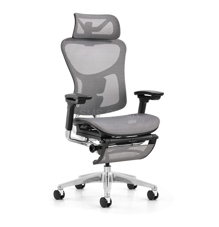 Adjustable Aluminium High Back Official Executive Chair with Footrest