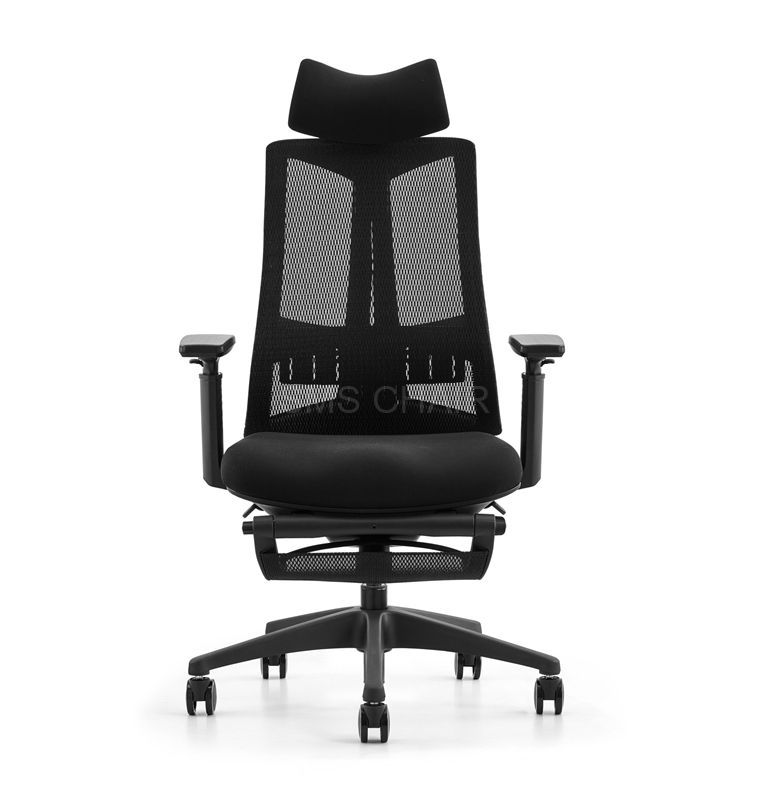 High Back Mesh Ergonomic Executive Chair With Extended Footrest