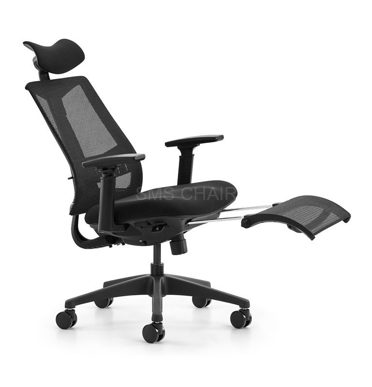 High Back Mesh Ergonomic Executive Chair With Extended Footrest