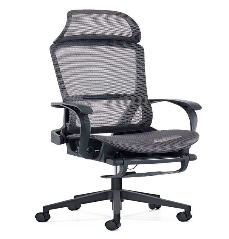 Ergonomic  Boss Office Chair Modern Mesh Chair With Footrest