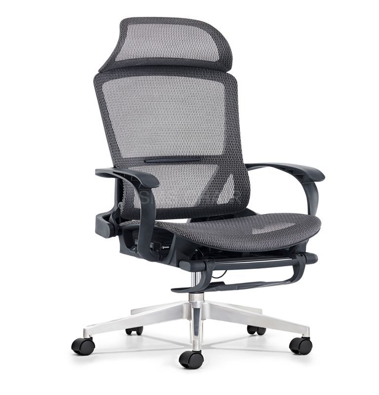 Ergonomic  Boss Office Chair Modern Mesh Chair With Footrest